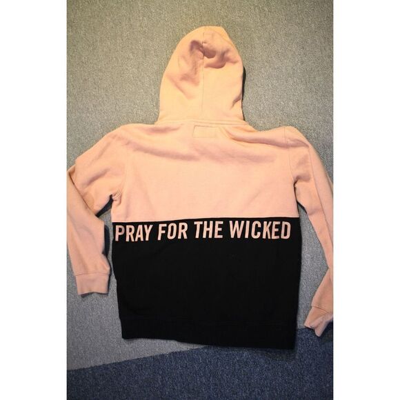Vintage Panic at the Disco 'Pray For The Wicked' Peach and Black Hoodie - Size S - Picture 3 of 5